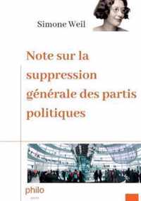 Note sur la suppression generale des partis politiques