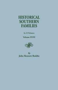 Historical Southern Families. in 23 Volumes. Volume XVIII