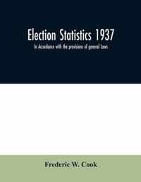 Election statistics 1937; In Accordance with the provisions of general Laws.