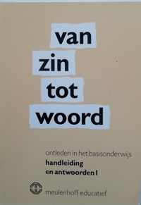 Van zin tot woord 1   handleiding