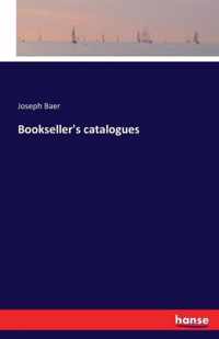 Bookseller's catalogues