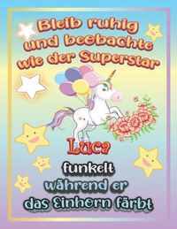 Bleib ruhig und beobachte wie Superstar Luca funkelt wahrend sie das Einhorn farbt