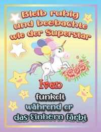 Bleib ruhig und beobachte wie Superstar Iven funkelt wahrend sie das Einhorn farbt