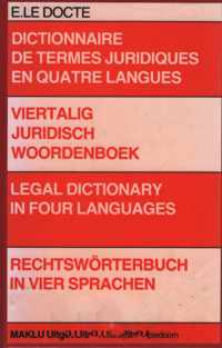 Viertalig juridisch woordenboek Frans/Nederlands/Engels/Duits