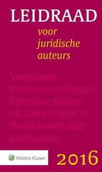 Leidraad voor juridische auteurs 2016