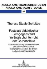 Feste als didaktischer Lerngegenstand im Englischunterricht der Grundschule