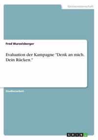 Evaluation der Kampagne Denk an mich. Dein Rucken.