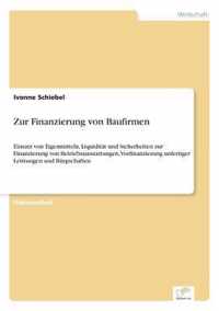 Zur Finanzierung von Baufirmen