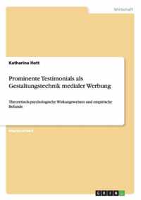 Prominente Testimonials als Gestaltungstechnik medialer Werbung