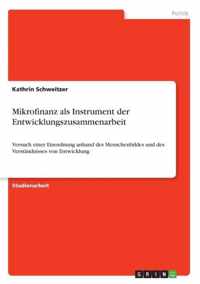 Mikrofinanz als Instrument der Entwicklungszusammenarbeit