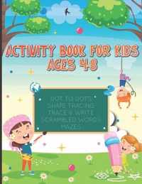 Activity Book for Kids Ages 4-8