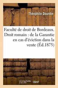 Faculte de Droit de Bordeaux. Droit Romain