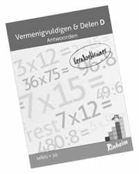 Kerndoeltrainer Vermenigvuldigen & Delen D antwoorden