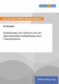 Evaluierung von Chancen aus der internationalen Aufspaltung eines Unternehmens