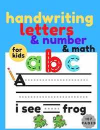 handwriting letters & number & math