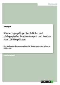 Kindertagespflege. Rechtliche und pädagogische Bestimmungen und Ausbau von U3-Kitaplätzen: Der Ausbau der Betreuungsplätze für Kinder unter drei Jahre