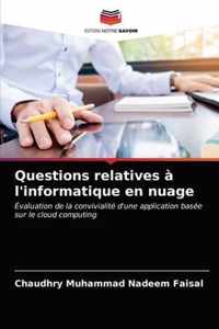 Questions relatives a l'informatique en nuage