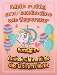 Bleib ruhig und beobachte wie Superstar Kirsti funkelt wahrend sie das Einhorn farbt