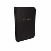 KJV, Thinline Reference Bible, Bonded Leather, Black, Thumb Indexed, Red Letter Edition, Comfort Print
