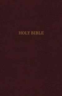 KJV Holy Bible, Giant Print Center-Column Reference Bible, Burgundy Bonded Leather, Thumb Indexed, 53,000 Cross References,  Red Letter, Comfort Print