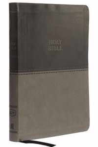 KJV, Value Thinline Bible, Large Print, Leathersoft, Gray, Red Letter, Comfort Print