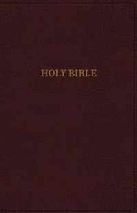 KJV, Deluxe Reference Bible, Super Giant Print, Leathersoft, Burgundy, Red Letter Edition, Comfort Print