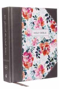 KJV, Journal the Word Bible, Cloth over Board, Pink Floral, Red Letter, Comfort Print