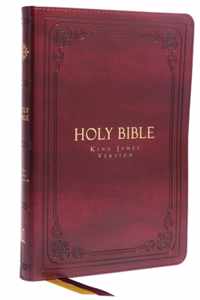 KJV Holy Bible: Large Print Thinline, Vintage Series, Burgundy Leathersoft, Red Letter, Comfort Print