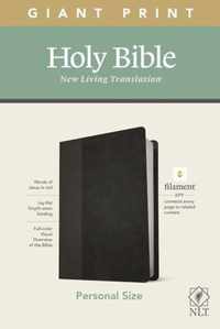 NLT Personal Size Giant Print Bible, Filament Edition, Black