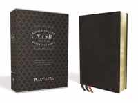 NASB, Single-Column Reference Bible, Wide Margin, Premium Goatskin Leather, Black, Premier Collection, Black Letter, 1995 Text, Art Gilded Edges, Comfort Print