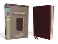 NIV, Reference Bible, Giant Print, Bonded Leather, Burgundy, Red Letter, Comfort Print