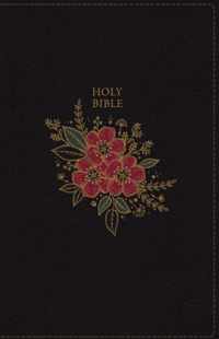 KJV, Deluxe Reference Bible, Super Giant Print, Leathersoft, Black, Red Letter Edition, Comfort Print