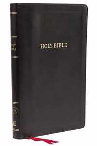 KJV, Deluxe Thinline Reference Bible, Leathersoft, Black, Thumb Indexed, Red Letter, Comfort Print