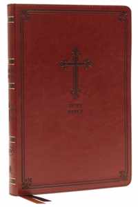 KJV, Thinline Bible, Large Print, Leathersoft, Brown, Red Letter, Comfort Print