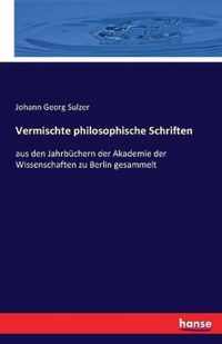 Vermischte philosophische Schriften