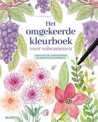 Het omgekeerde kleurboek voor volwassenen