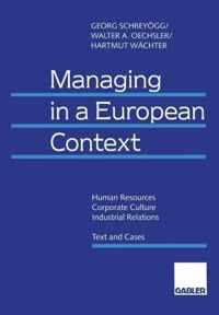 Managing in a European Context