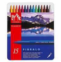 FIBRALO STIFTEN, Metalen doos, 15 kleuren