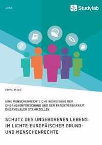 Schutz des ungeborenen Lebens im Lichte europaischer Grund- und Menschenrechte