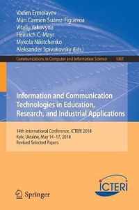 Information and Communication Technologies in Education, Research, and Industrial Applications