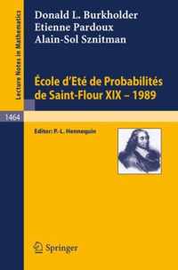 Ecole d'Ete de Probabilites de Saint-Flour XIX - 1989