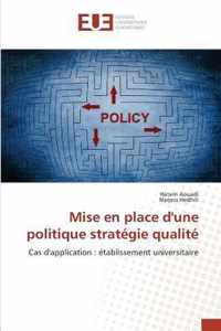 Mise En Place Dune Politique Strategie Qualite