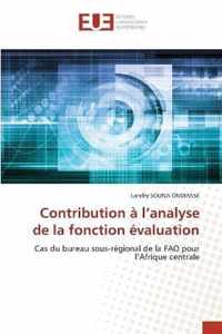 Contribution a l'analyse de la fonction evaluation