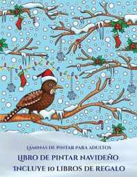 Laminas de pintar para adultos (Libro de pintar navideno)