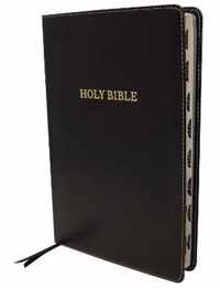 KJV, Thinline Bible, Large Print, Leathersoft, Black, Thumb Indexed, Red Letter, Comfort Print