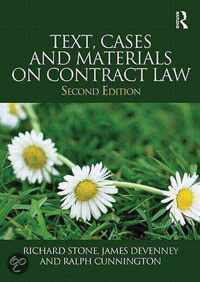 Text, Cases and Materials on Contract Law