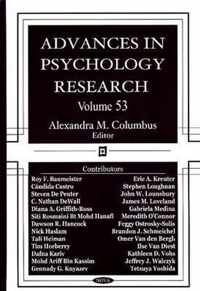 Advances in Psychology Research