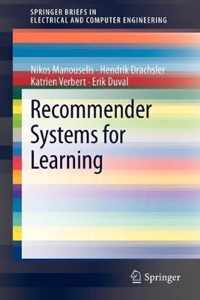 Recommender Systems for Learning