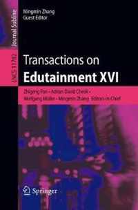 Transactions on Edutainment XVI