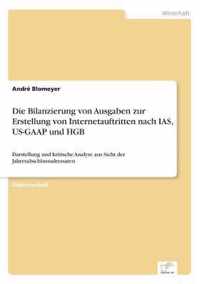 Die Bilanzierung von Ausgaben zur Erstellung von Internetauftritten nach IAS, US-GAAP und HGB